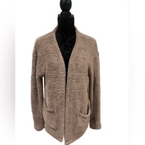 EUC Z Supply Fuzzy Tan Cardigan- extra small/small